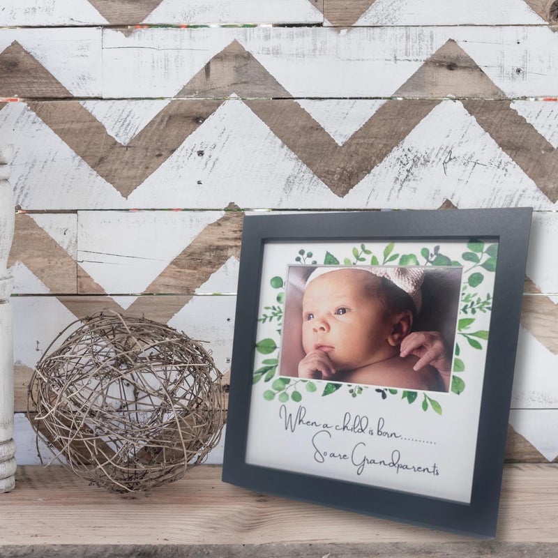 WillaBees First Grandchild Picture Frame - Perfect First Grandchild Gift for New Grandparents Black 8x8 Frame Holds a 4x6 Photo for Grandma’s This is a Love at First Sight Frame, Grandchild Picture Frame - Image 3